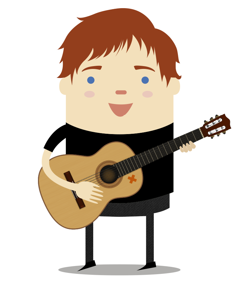 Ed Sheeran tocando guiarra