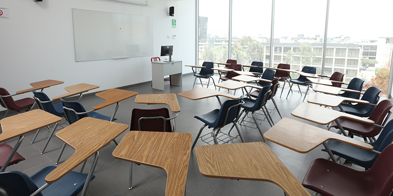 Salón de clases en el Británico