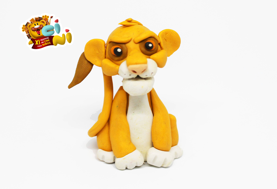 Arte en plastilina: simba del rey león