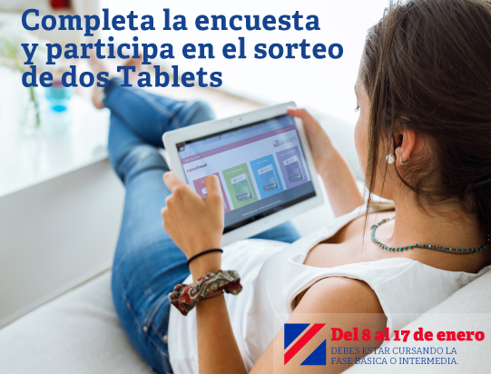 Responde la encuesta Speakout y participa por el sorteo de 2 tablets